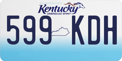 KY license plate 599KDH