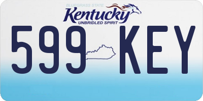KY license plate 599KEY