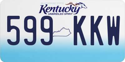 KY license plate 599KKW