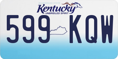 KY license plate 599KQW