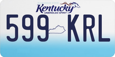 KY license plate 599KRL