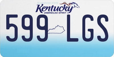 KY license plate 599LGS
