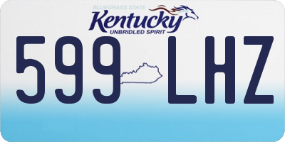 KY license plate 599LHZ