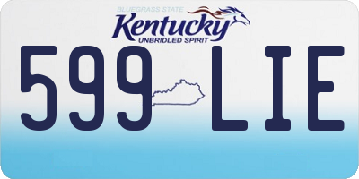 KY license plate 599LIE