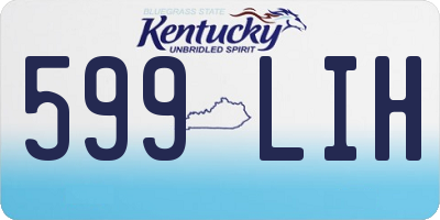 KY license plate 599LIH