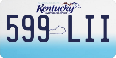 KY license plate 599LII