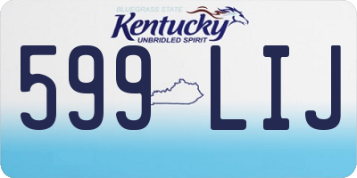 KY license plate 599LIJ