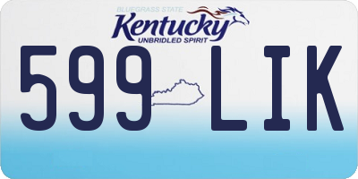 KY license plate 599LIK