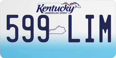 KY license plate 599LIM