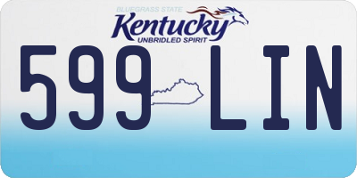 KY license plate 599LIN