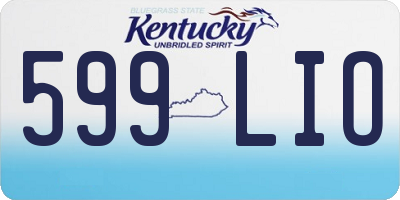 KY license plate 599LIO