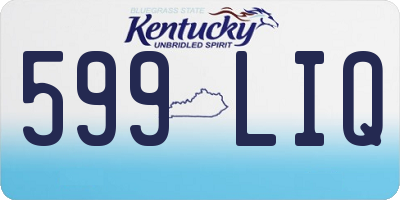 KY license plate 599LIQ