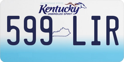 KY license plate 599LIR