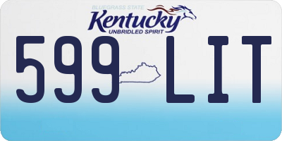 KY license plate 599LIT