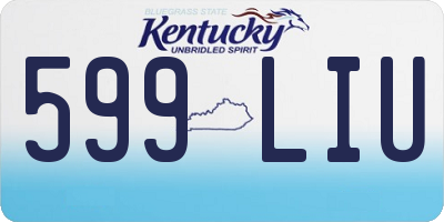 KY license plate 599LIU