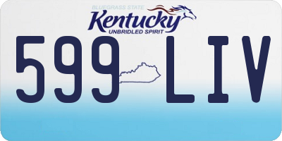 KY license plate 599LIV