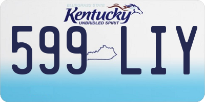 KY license plate 599LIY