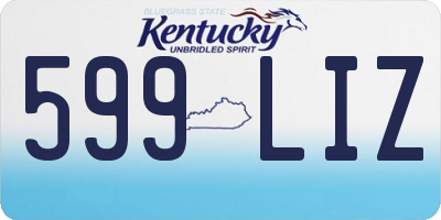 KY license plate 599LIZ