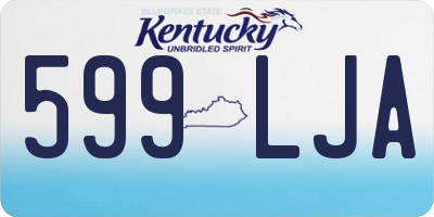 KY license plate 599LJA