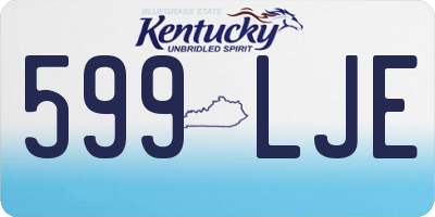 KY license plate 599LJE