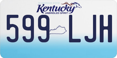 KY license plate 599LJH