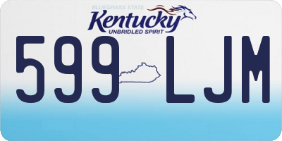 KY license plate 599LJM