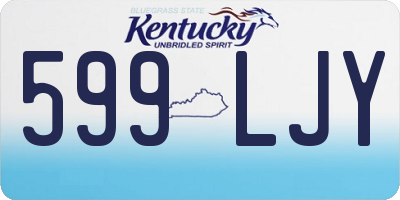 KY license plate 599LJY