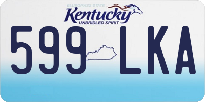 KY license plate 599LKA
