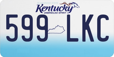 KY license plate 599LKC