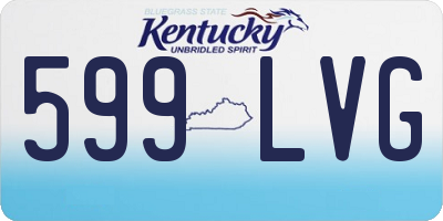 KY license plate 599LVG