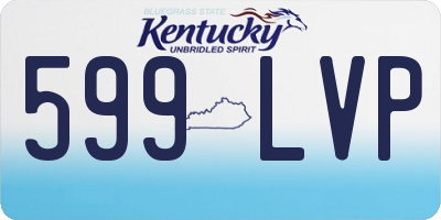 KY license plate 599LVP