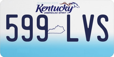 KY license plate 599LVS