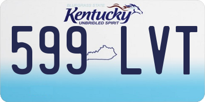 KY license plate 599LVT