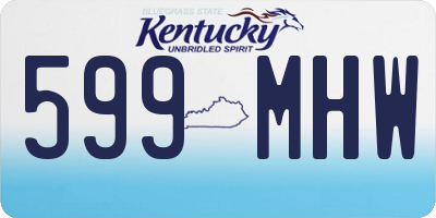 KY license plate 599MHW
