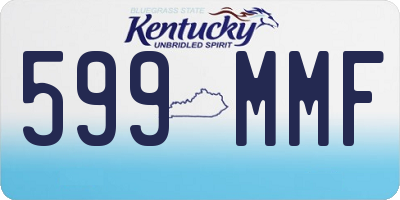 KY license plate 599MMF