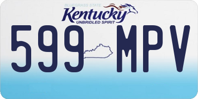 KY license plate 599MPV