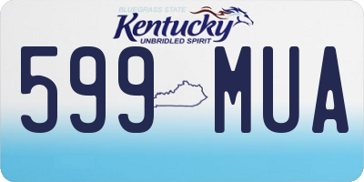 KY license plate 599MUA