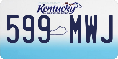 KY license plate 599MWJ