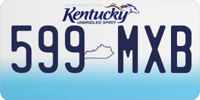 KY license plate 599MXB