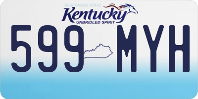 KY license plate 599MYH