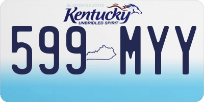 KY license plate 599MYY