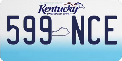KY license plate 599NCE