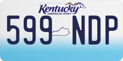 KY license plate 599NDP