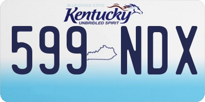 KY license plate 599NDX