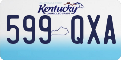 KY license plate 599QXA