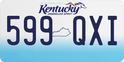 KY license plate 599QXI