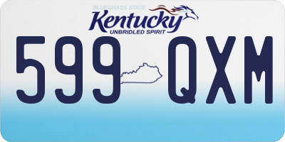 KY license plate 599QXM
