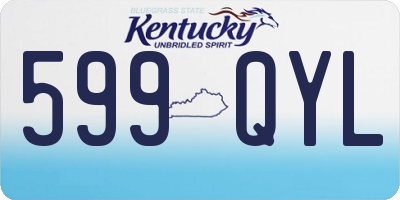 KY license plate 599QYL