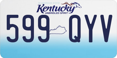 KY license plate 599QYV