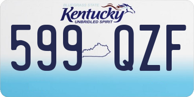 KY license plate 599QZF